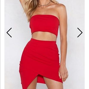 NWT Nasty Gal mini skirt set